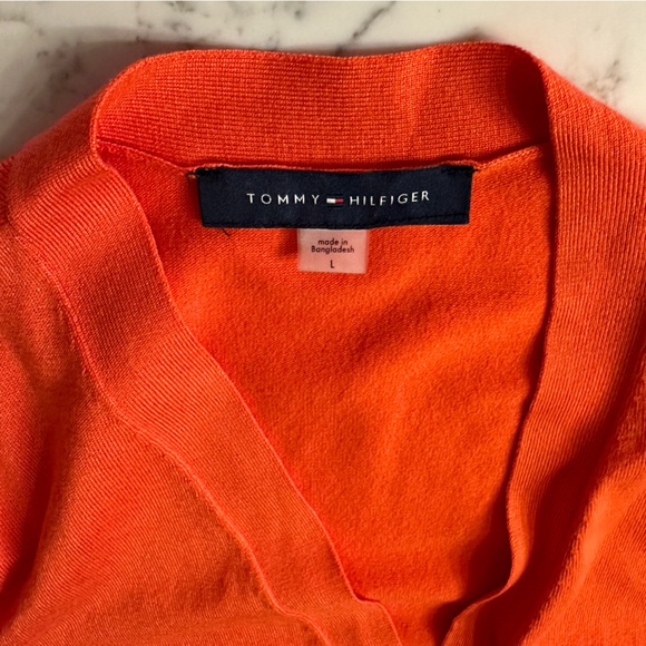 Tommy Hilfiger orange short cardigan - Picture 5 of 9